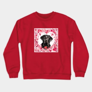 Labrador Retriever Be Mine Valentine Crewneck Sweatshirt